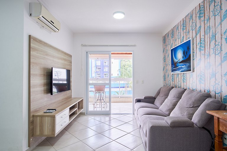 Ap na Praia Grande à 70 metros do mar - REF PV04H