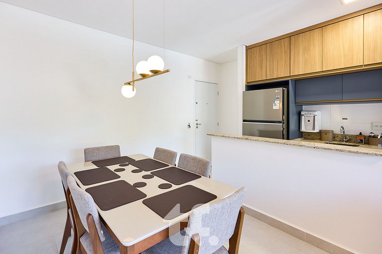 Apartamento com 2Q com ar condicionado, Toninhas, Ubatuba -