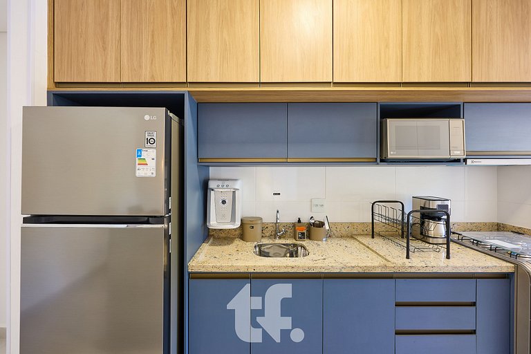 Apartamento com 2Q com ar condicionado, Toninhas, Ubatuba -