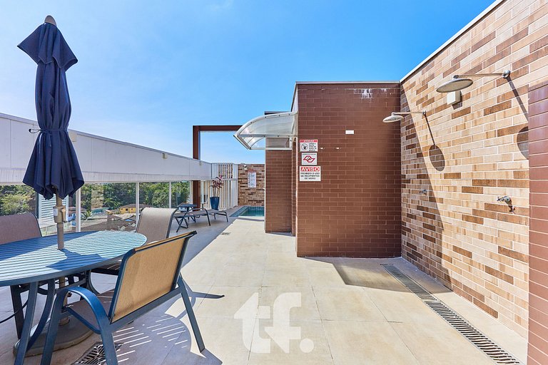 Apartamento com 2Q com ar condicionado, Toninhas, Ubatuba -