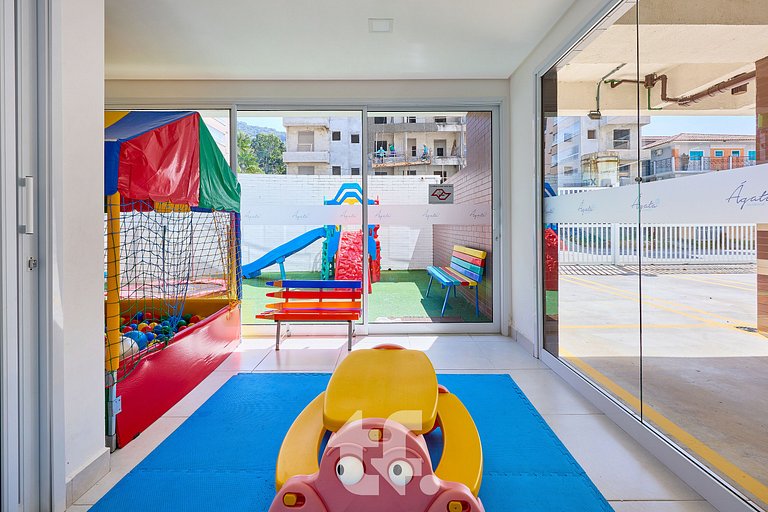 Apartamento com 2Q com ar condicionado, Toninhas, Ubatuba -