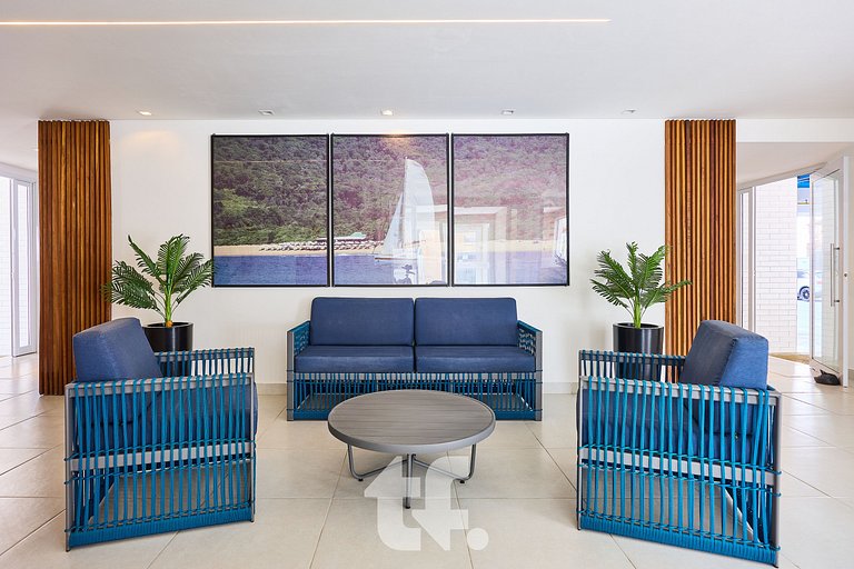 Apartamento com 2Q com ar condicionado, Toninhas, Ubatuba -