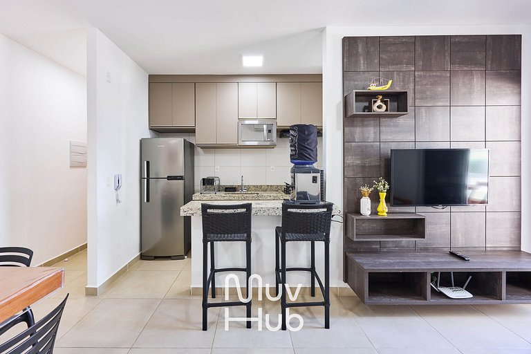 Apartamento novo com Ar Condicionado - REF JS45H