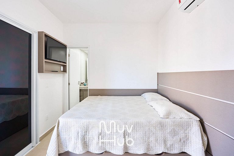 Apartamento novo com Ar Condicionado - REF JS45H