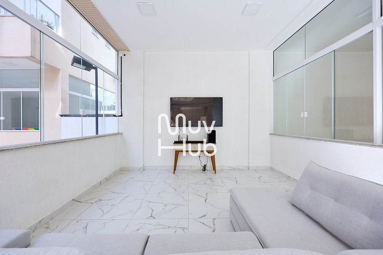 Apartment with air conditioning, Praia Grande - REF PZ01H