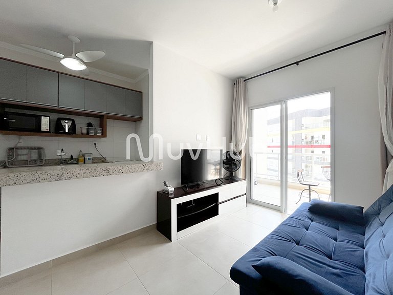 Apartment with air conditioning, Praia Grande - REF PZ01H