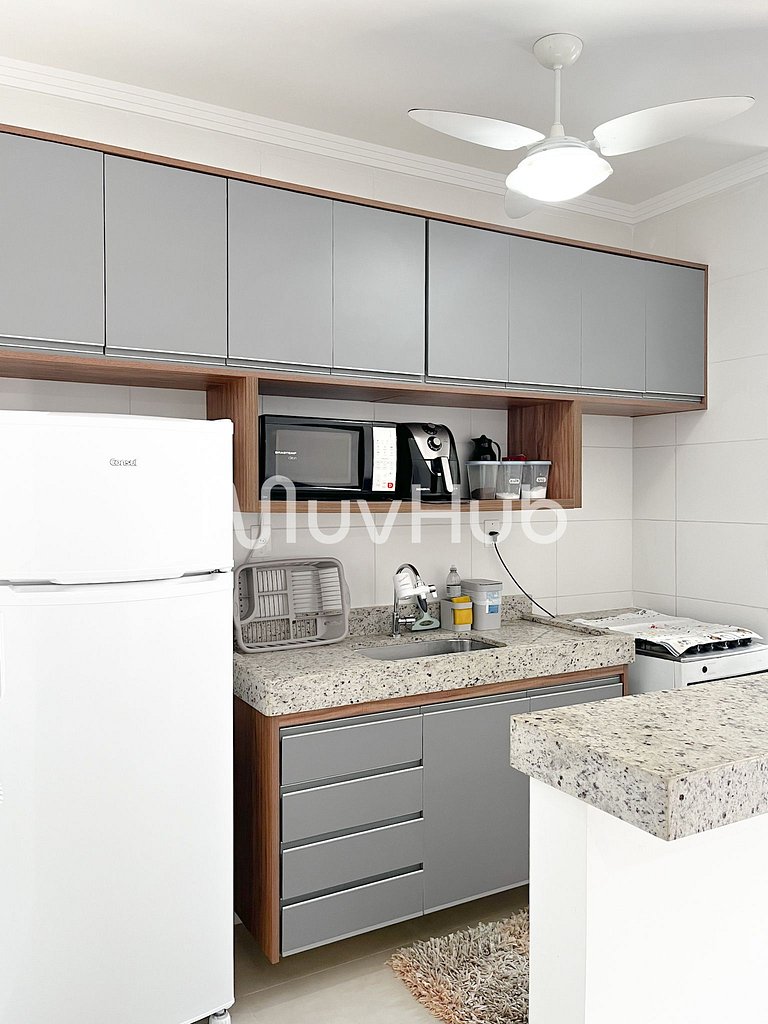Apartment with air conditioning, Praia Grande - REF PZ01H