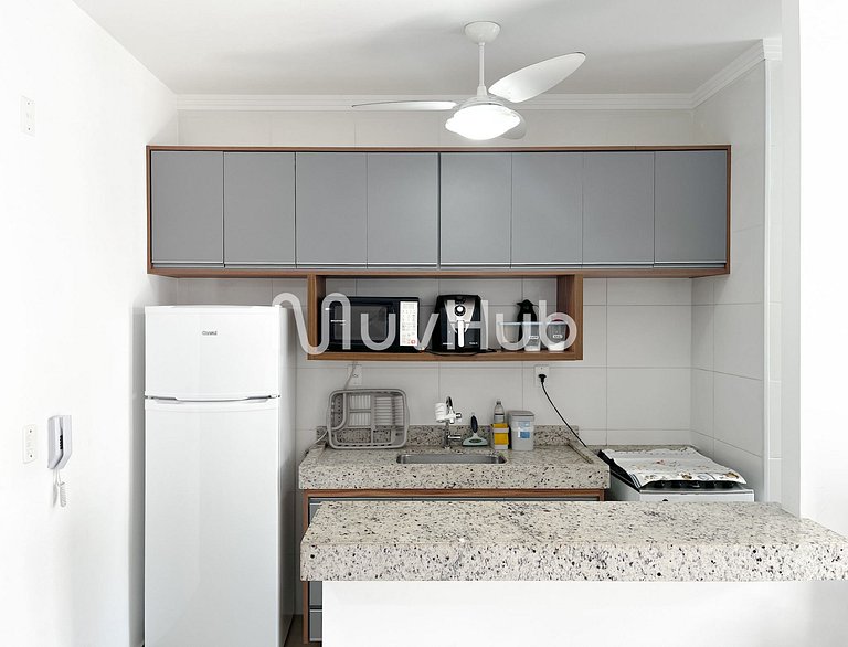 Apartment with air conditioning, Praia Grande - REF PZ01H