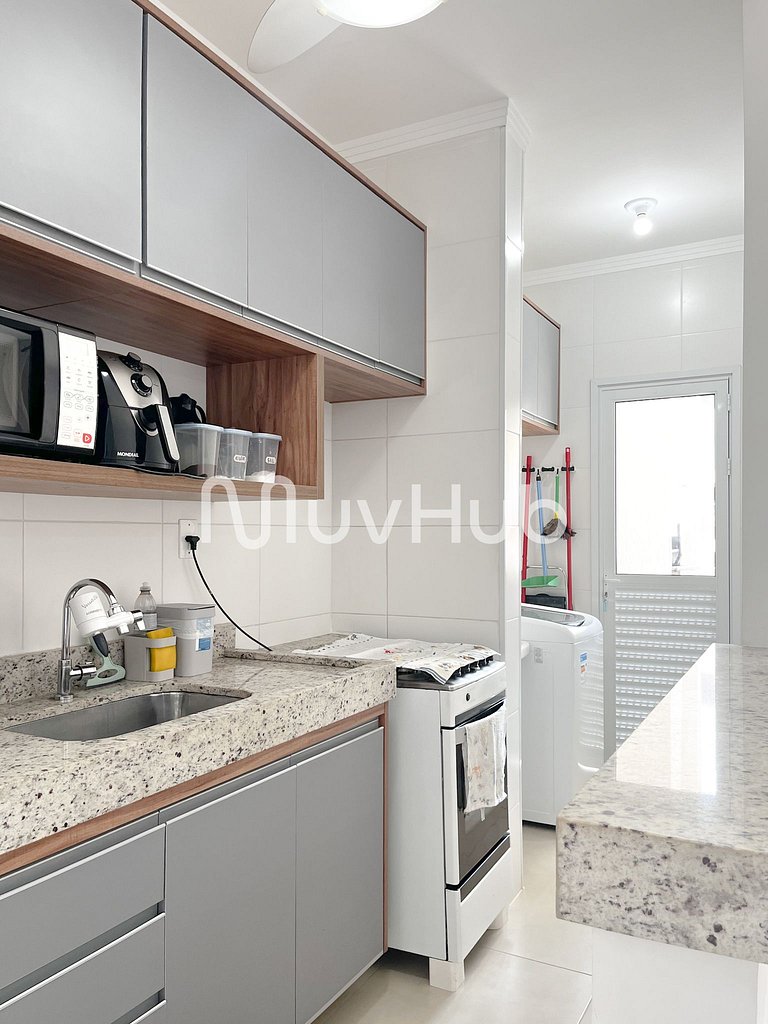 Apartment with air conditioning, Praia Grande - REF PZ01H