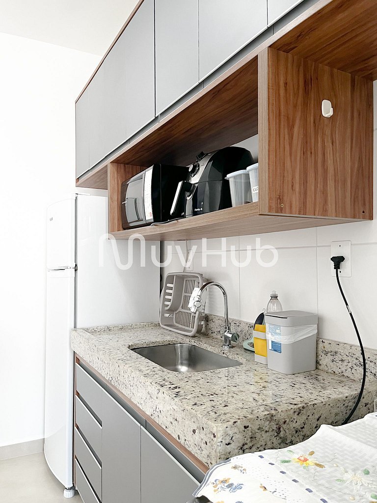 Apartment with air conditioning, Praia Grande - REF PZ01H