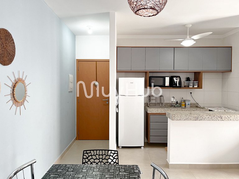 Apartment with air conditioning, Praia Grande - REF PZ01H