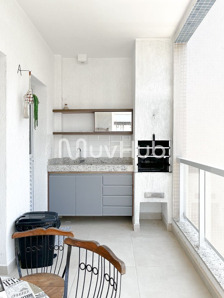 Apartment with air conditioning, Praia Grande - REF PZ01H