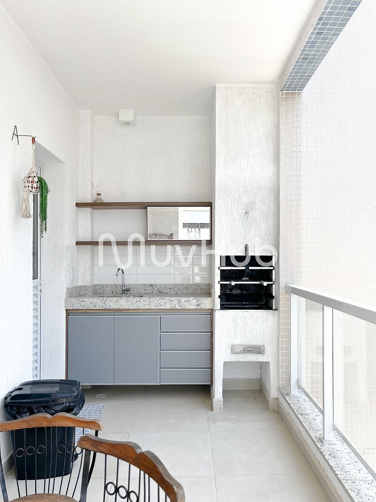 Apartment with air conditioning, Praia Grande - REF PZ01H