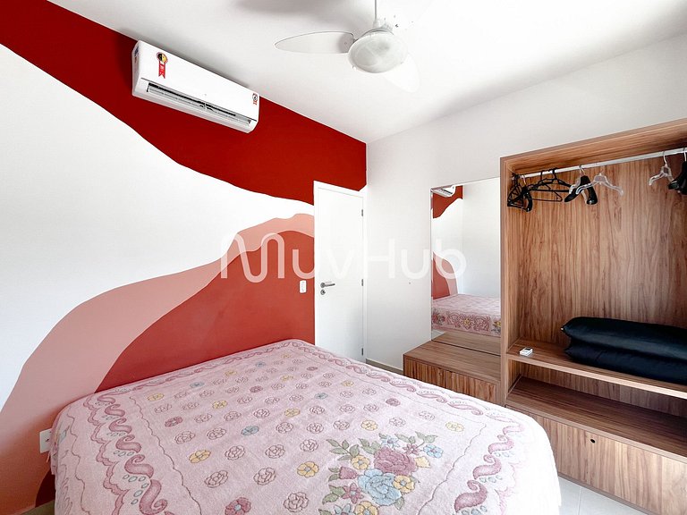 Apartment with air conditioning, Praia Grande - REF PZ01H