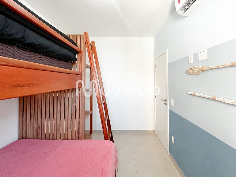 Apartment with air conditioning, Praia Grande - REF PZ01H