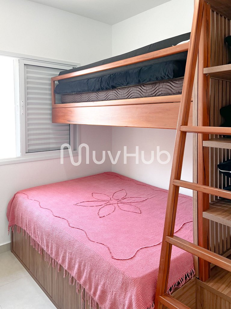 Apartment with air conditioning, Praia Grande - REF PZ01H