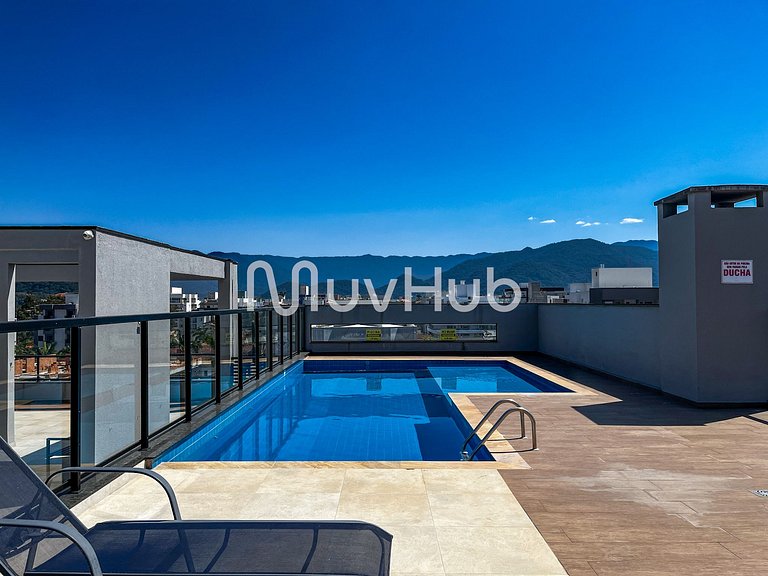 Apto 2 suítes Itaguá, Ubatuba c/ piscina REF AL02J