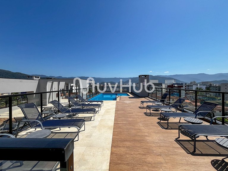 Apto 2 suítes Itaguá, Ubatuba c/ piscina REF AL02J