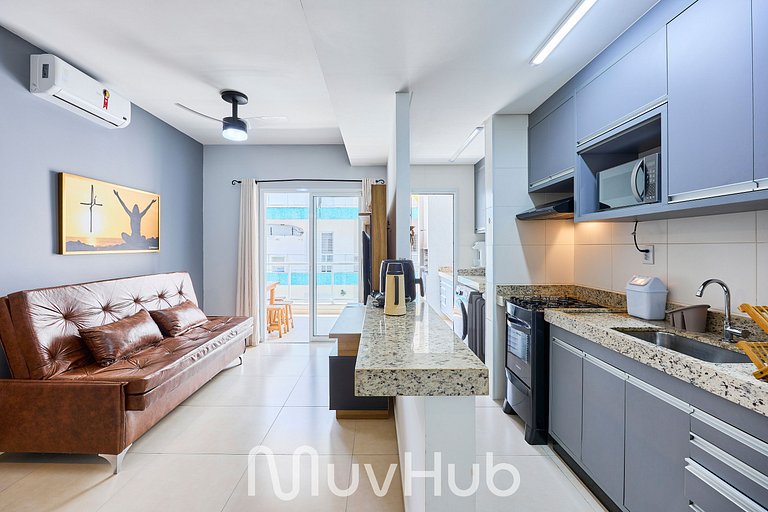 Apartment with air conditioning in Praia Grande - REF PZ02H