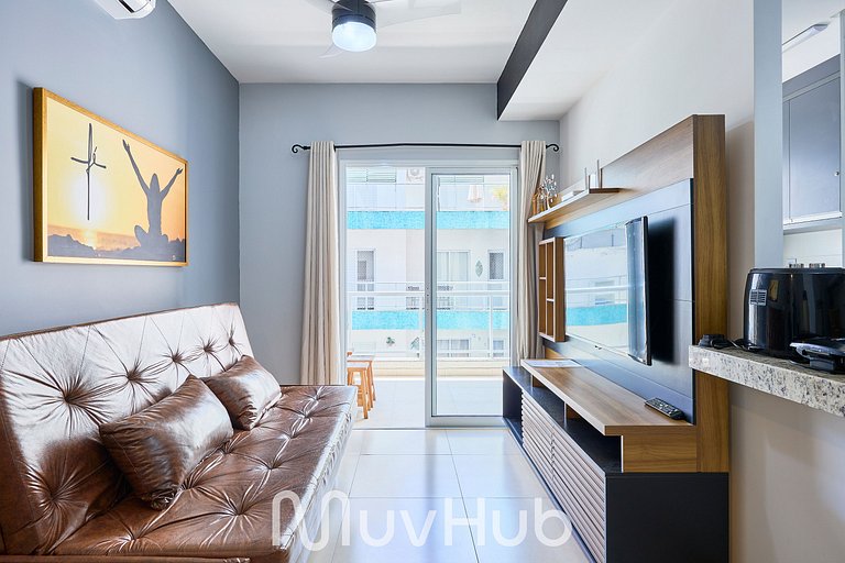 Apartment with air conditioning in Praia Grande - REF PZ02H