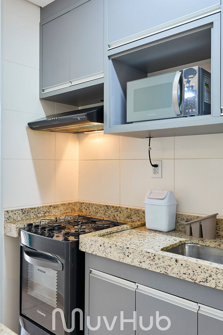 Apartment with air conditioning in Praia Grande - REF PZ02H