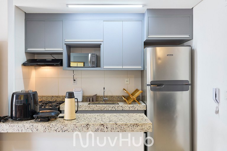 Apartment with air conditioning in Praia Grande - REF PZ02H