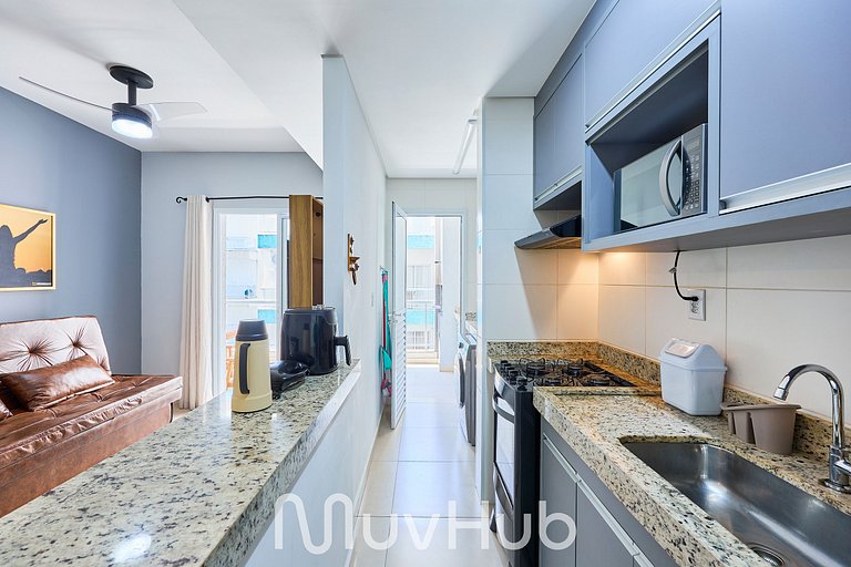 Apartment with air conditioning in Praia Grande - REF PZ02H