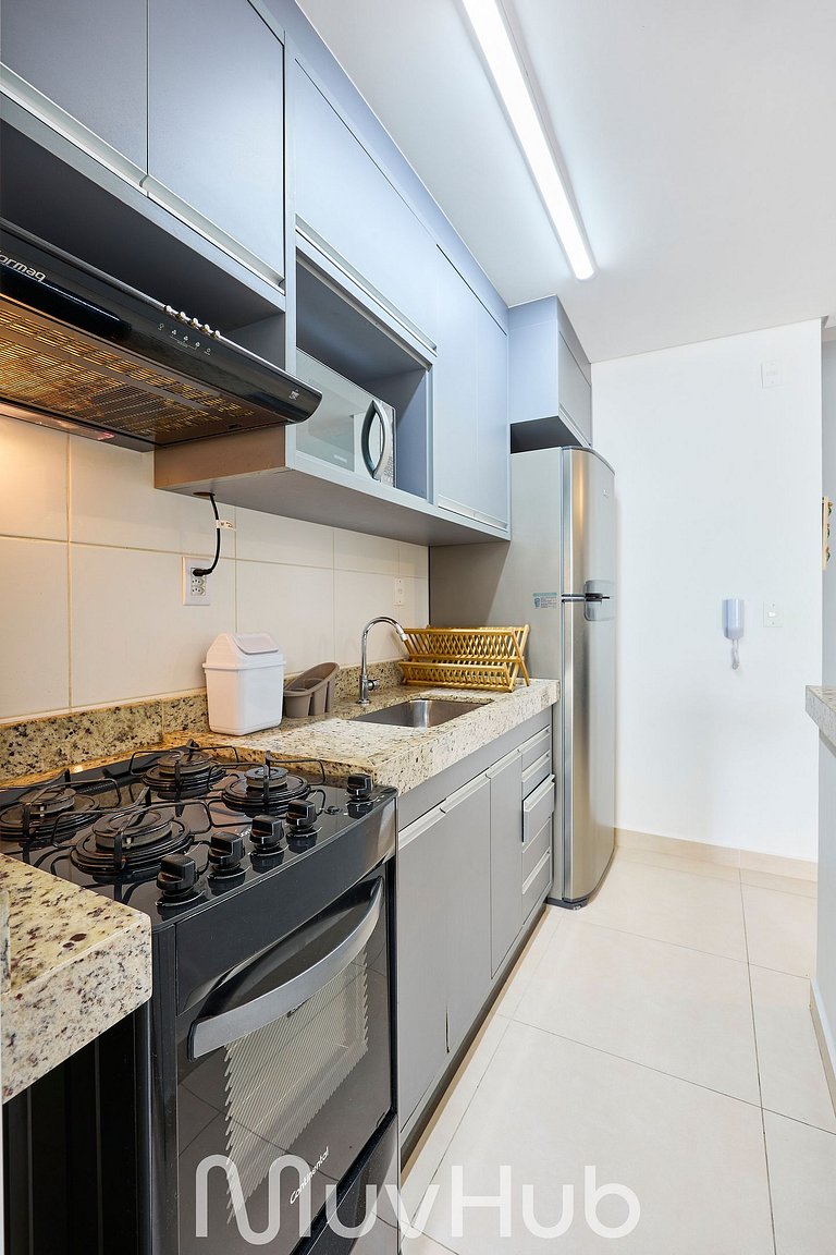 Apartment with air conditioning in Praia Grande - REF PZ02H