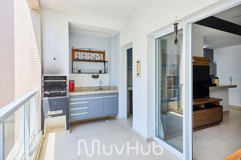 Apartment with air conditioning in Praia Grande - REF PZ02H