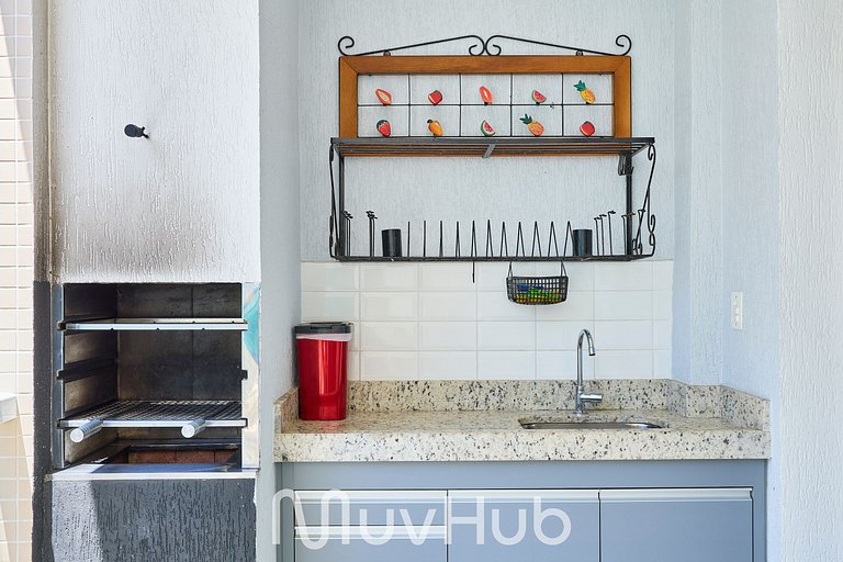 Apartment with air conditioning in Praia Grande - REF PZ02H