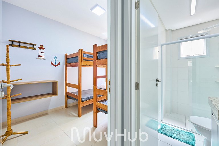 Apartment with air conditioning in Praia Grande - REF PZ02H