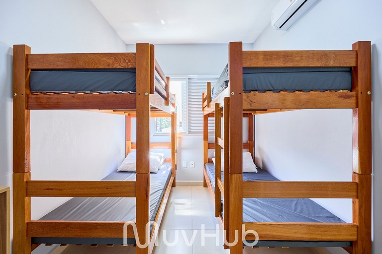 Apartment with air conditioning in Praia Grande - REF PZ02H