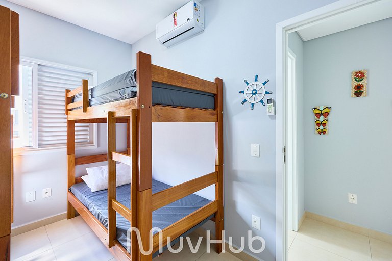 Apartment with air conditioning in Praia Grande - REF PZ02H