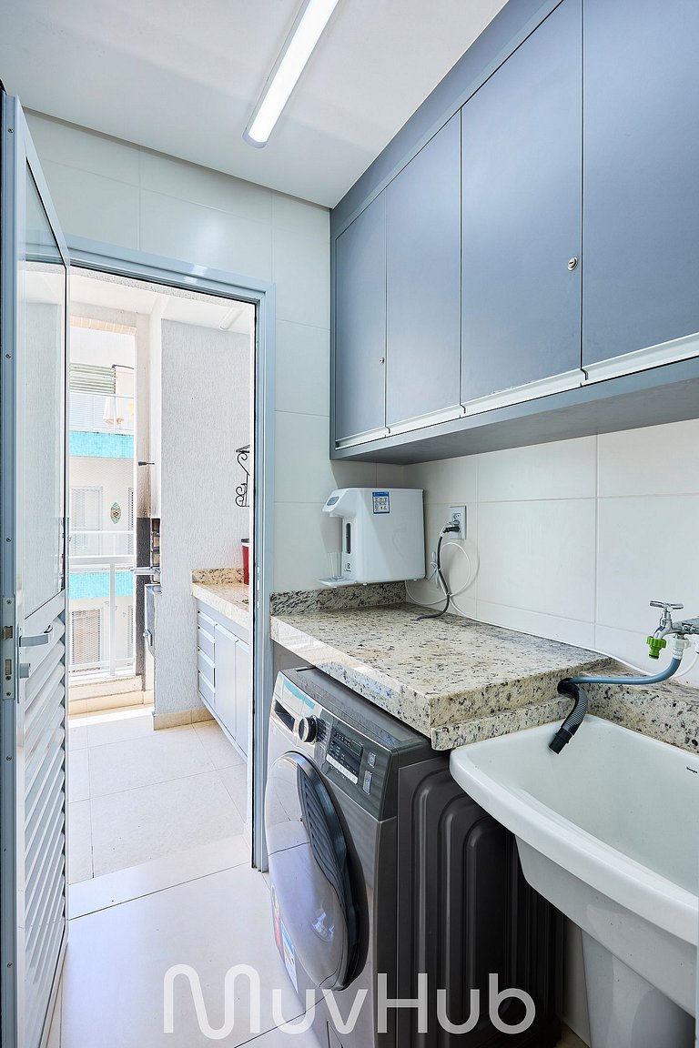 Apartment with air conditioning in Praia Grande - REF PZ02H